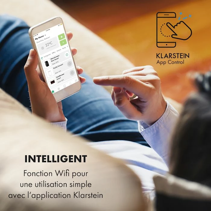 Klarstein Climatiseurs Climatiseur Mobile Metrobreeze Rom Smart 10 000 BTU / 3,0 KW EEC A+ Télécommande – Image 2