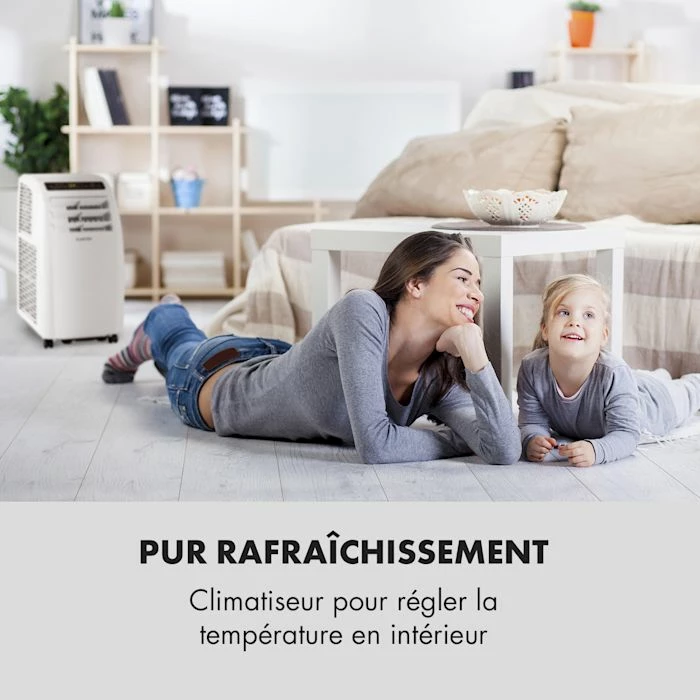 Klarstein Climatiseurs Climatiseur Mobile Metrobreeze Rom Smart 10 000 BTU / 3,0 KW EEC A+ Télécommande – Image 4