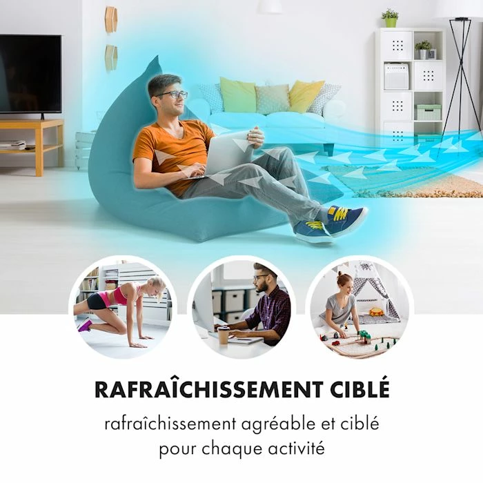 Klarstein Rafraichisseurs Iceberg Pure Rafraîchisseur D'air Débit D'air : 283 M³ / H 65 W Réservoir 5 Litres – Image 2