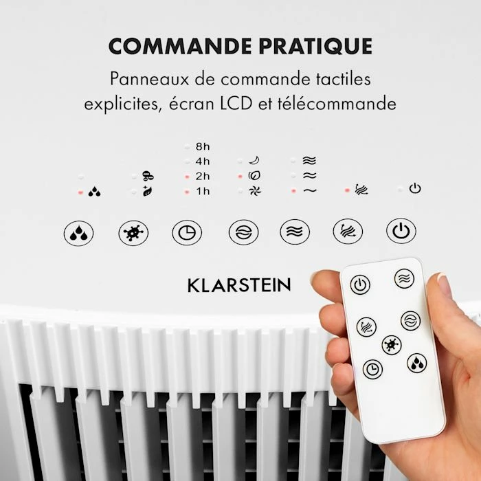 Klarstein Rafraichisseurs Iceberg Pure Rafraîchisseur D'air Débit D'air : 283 M³ / H 65 W Réservoir 5 Litres – Image 4