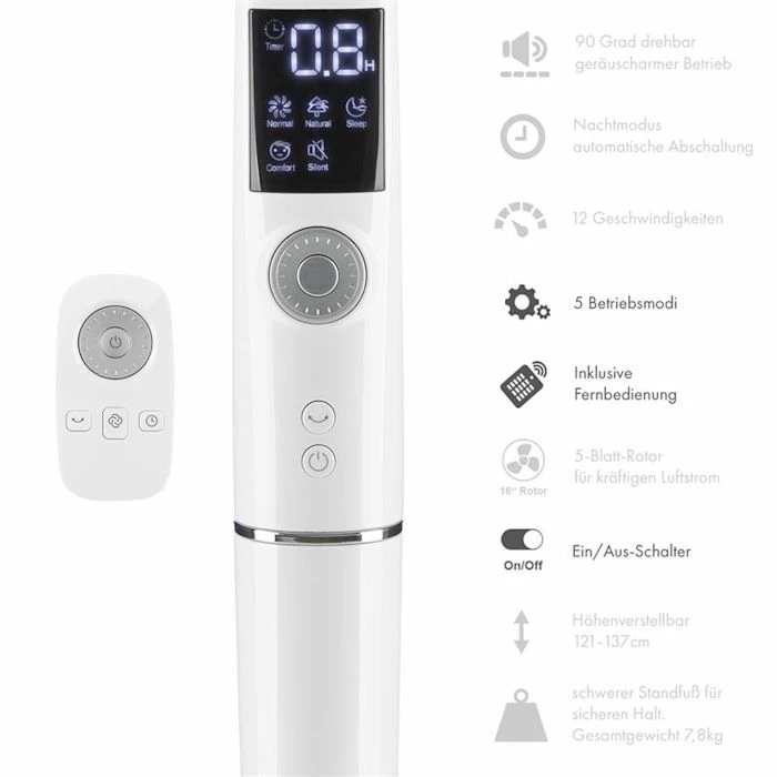 Klarstein Ventilateurs Silent Storm Ventilateur Colonne Set De 2 – Image 4