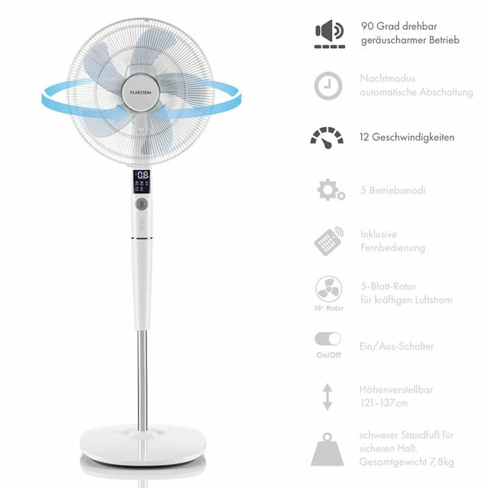 Klarstein Ventilateurs Silent Storm Ventilateur Colonne Set De 2 – Image 5